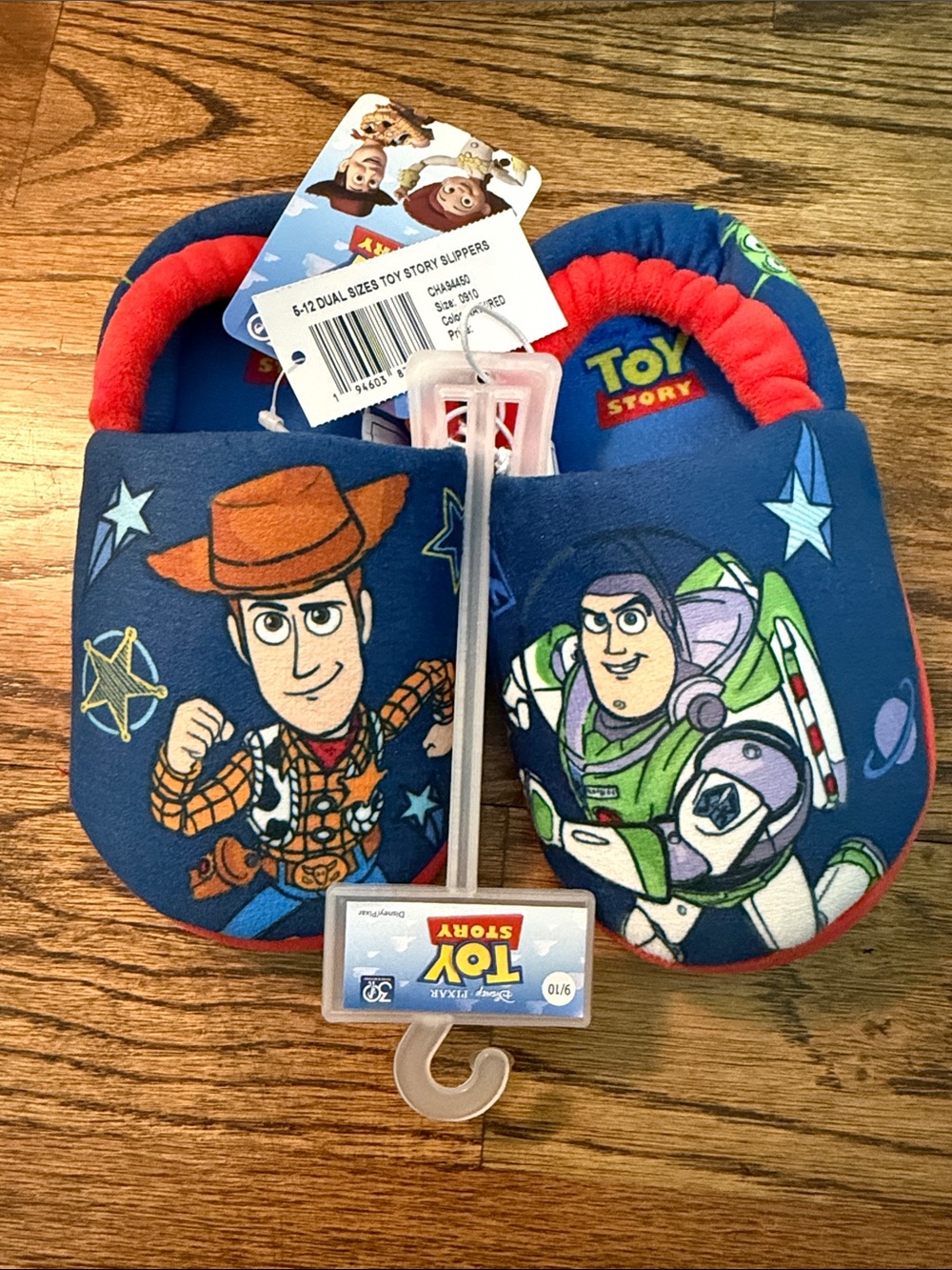 Disney Toy Story Blue Red Kids Slippers